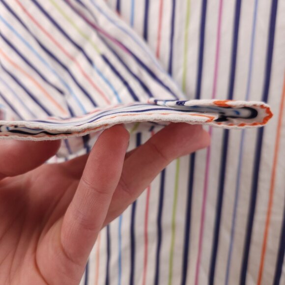 Paul & Shark Button-Down 44 Multicolor Striped Long Sleeve Men Pocket Shirt - Picture 4 of 16